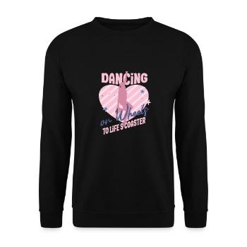 Rollerskater Party Dancing On Wheels Gift Idea - Unisex Pullover - Schwarz - Vorne - Alina (178cm) & Michal (187cm)