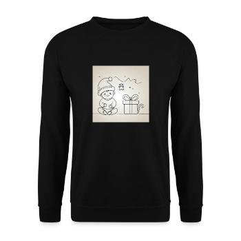 Noël du bébé du Père Noël - Sweat-shirt Unisexe - noir - Devant - Alina (178cm) & Michal (187cm)