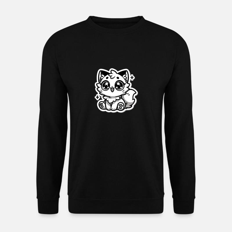Adorable Kitten - Sparkling Eyes - Unisex Sweatshirt - black