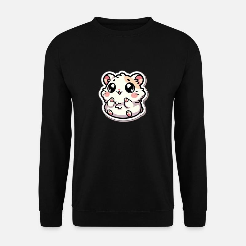 Chubby Hamster - Cute and Fluffy - Unisex Sweatshirt - black