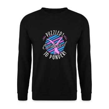 Cartwheel Gymnast Cartwheel To Ponder Gymnastics - Unisex Sweatshirt - black - Front - Alina (178cm) & Michal (187cm)