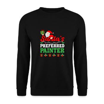 Peintre en bâtiment Les cadeaux de peintre préférés du Père Noël - Sweat-shirt Unisexe - noir - Devant - Alina (178cm) & Michal (187cm)