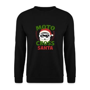 Dirt Bike Rider Motocross Santa MX Motocross - Unisex Sweatshirt - black - Front - Alina (178cm) & Michal (187cm)