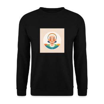 Regenbogen Oma - Unisex Pullover - Schwarz - Vorne - Alina (178cm) & Michal (187cm)