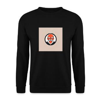 Kraftvoll Typ - Unisex Pullover - Schwarz - Vorne - Alina (178cm) & Michal (187cm)