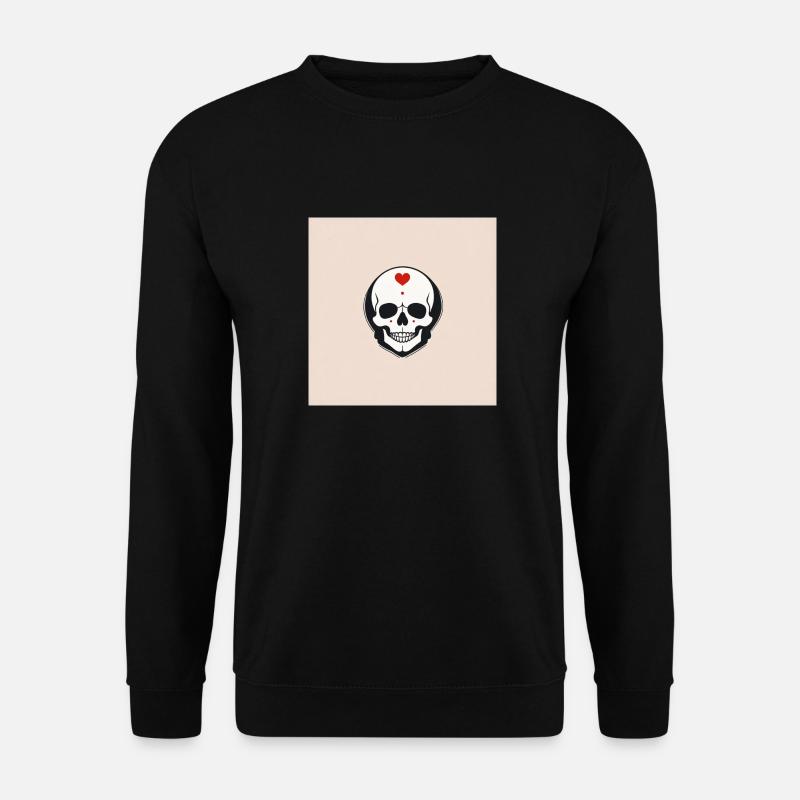 Kopf mit Herz - Unisex Pullover - Schwarz