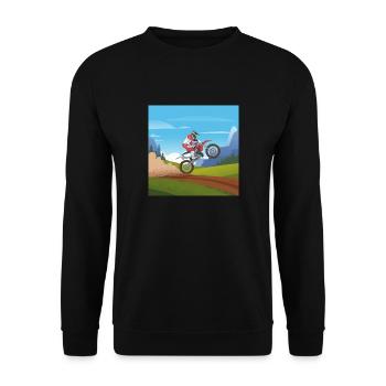Moto, Mottocross, Moto, Vélo - Sweat-shirt Unisexe - noir - Devant - Alina (178cm) & Michal (187cm)