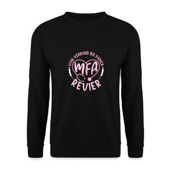 MFA Precinct Medical Assistant - Unisex Sweatshirt - black - Front - Alina (178cm) & Michal (187cm)