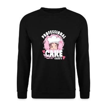 Pâtissier Amateur de Gâteau Professionnel Cadeau - Sweat-shirt Unisexe - noir - Devant - Alina (178cm) & Michal (187cm)