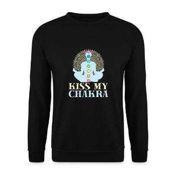 Yoga Embrasser Mon Chakra Drôle Yoga - Sweat-shirt Unisexe - noir - Devant - Alina (178cm) & Michal (187cm)