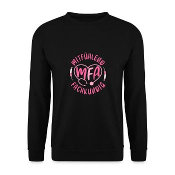 MFA Compassionate Medical Assistant - Unisex Sweatshirt - black - Front - Alina (178cm) & Michal (187cm)
