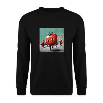 Marsch der Tomaten - Unisex Pullover - Schwarz - Vorne - Alina (178cm) & Michal (187cm)