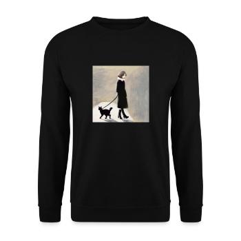Amitié - Sweat-shirt Unisexe - noir - Devant - Alina (178cm) & Michal (187cm)