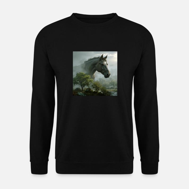 Pferd Star - Unisex Pullover - Schwarz