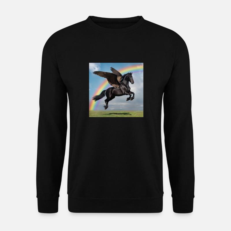 Rainbow Pegasus - Unisex Sweatshirt - black