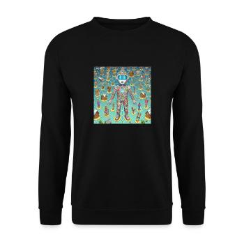 Cybert - Sweat-shirt Unisexe - noir - Devant - Alina (178cm) & Michal (187cm)