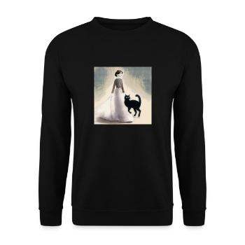 À propos d’un chat qui... - Sweat-shirt Unisexe - noir - Devant - Alina (178cm) & Michal (187cm)