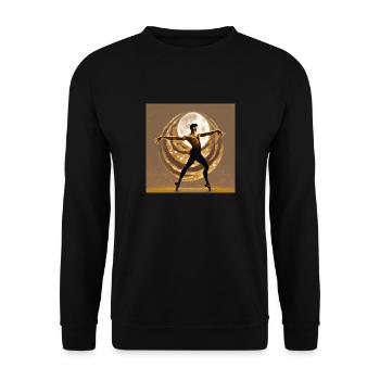 Guerrier - Sweat-shirt Unisexe - noir - Devant - Alina (178cm) & Michal (187cm)
