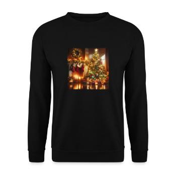Weihnachtsbaum - Unisex Pullover - Schwarz - Vorne - Alina (178cm) & Michal (187cm)