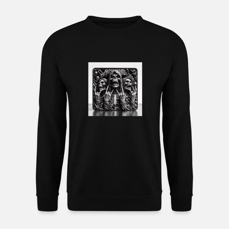 Three Skulls - Unisex Sweatshirt - black