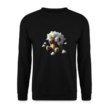 Vintage Teddy – Broken But Loved Memory - Unisex Sweatshirt - black - Front - Alina (178cm) & Michal (187cm)