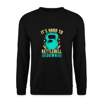 Les fanatiques de fitness sont difficiles à descendre avec kettlebell - Sweat-shirt Unisexe - noir - Devant - Alina (178cm) & Michal (187cm)