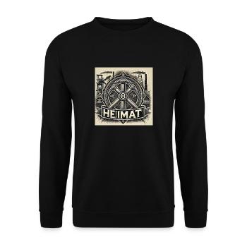 Heimat - Unisex Pullover - Schwarz - Vorne - Alina (178cm) & Michal (187cm)