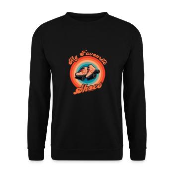 Rollerskater My Shoes Rollschuh Disco - Unisex Pullover - Schwarz - Vorne - Alina (178cm) & Michal (187cm)