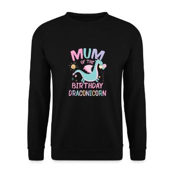 Maman de la fête de famille Dracon - Sweat-shirt Unisexe - noir - Devant - Alina (178cm) & Michal (187cm)