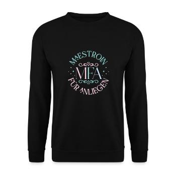 MFA Maestroin Medical Assistant - Unisex Sweatshirt - black - Front - Alina (178cm) & Michal (187cm)