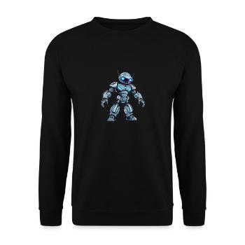 Cyber-Mech – Zukunft trifft Stil 🤖 - Unisex Pullover - Schwarz - Vorne - Alina (178cm) & Michal (187cm)