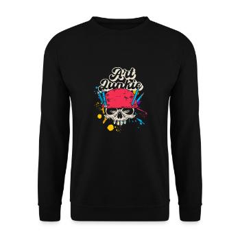 Funny Art Painter Art Junkie Drawing Gift idea - Unisex Pullover - Schwarz - Vorne - Alina (178cm) & Michal (187cm)