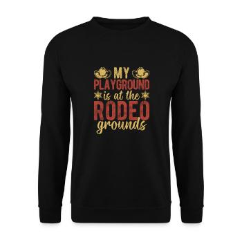 Western Rider My Playground Rodeo Grounds - Unisex Pullover - Schwarz - Vorne - Alina (178cm) & Michal (187cm)