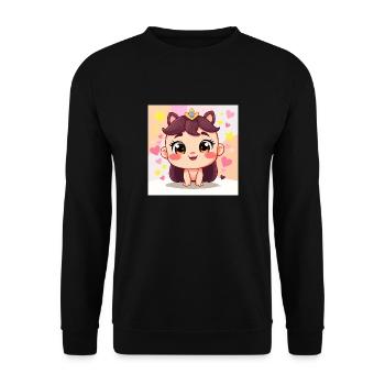 P KALP - Unisex Pullover - Schwarz - Vorne - Alina (178cm) & Michal (187cm)