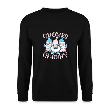 Garden Gnome Costume Gnomes Granny Gnome - Unisex Pullover - Schwarz - Vorne - Alina (178cm) & Michal (187cm)