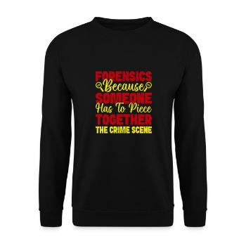Forensic Science Major Piece Together The Crime - Unisex Sweatshirt - black - Front - Alina (178cm) & Michal (187cm)
