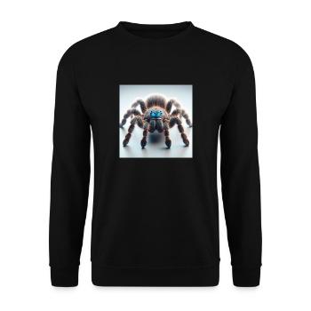 Vogelspinne blauen Augen - Unisex Pullover - Schwarz - Vorne - Alina (178cm) & Michal (187cm)