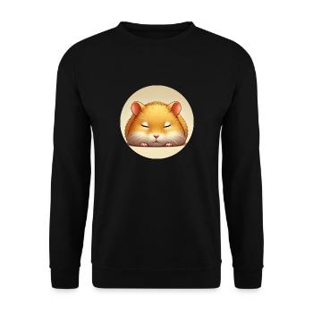 Hamster - Sweat-shirt Unisexe - noir - Devant - Alina (178cm) & Michal (187cm)
