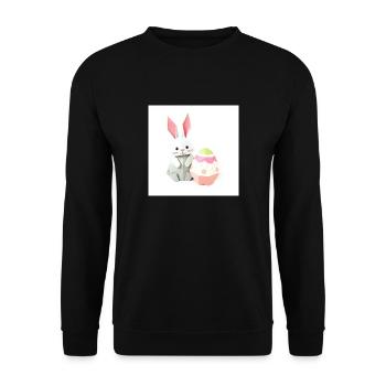 Origami und Osterzauber - Unisex Pullover - Schwarz - Vorne - Alina (178cm) & Michal (187cm)