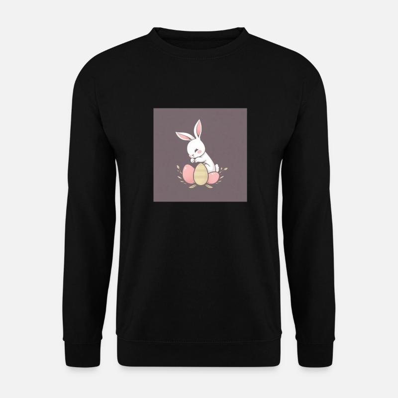 Osterhase auf Abenteuer - Unisex Pullover - Schwarz