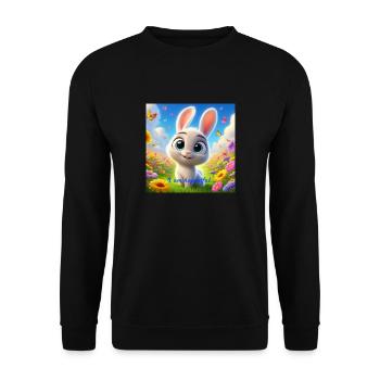 I am hoppelful - Unisex Pullover - Schwarz - Vorne - Alina (178cm) & Michal (187cm)