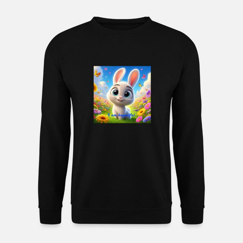 I am hoppelful - Unisex Pullover - Schwarz