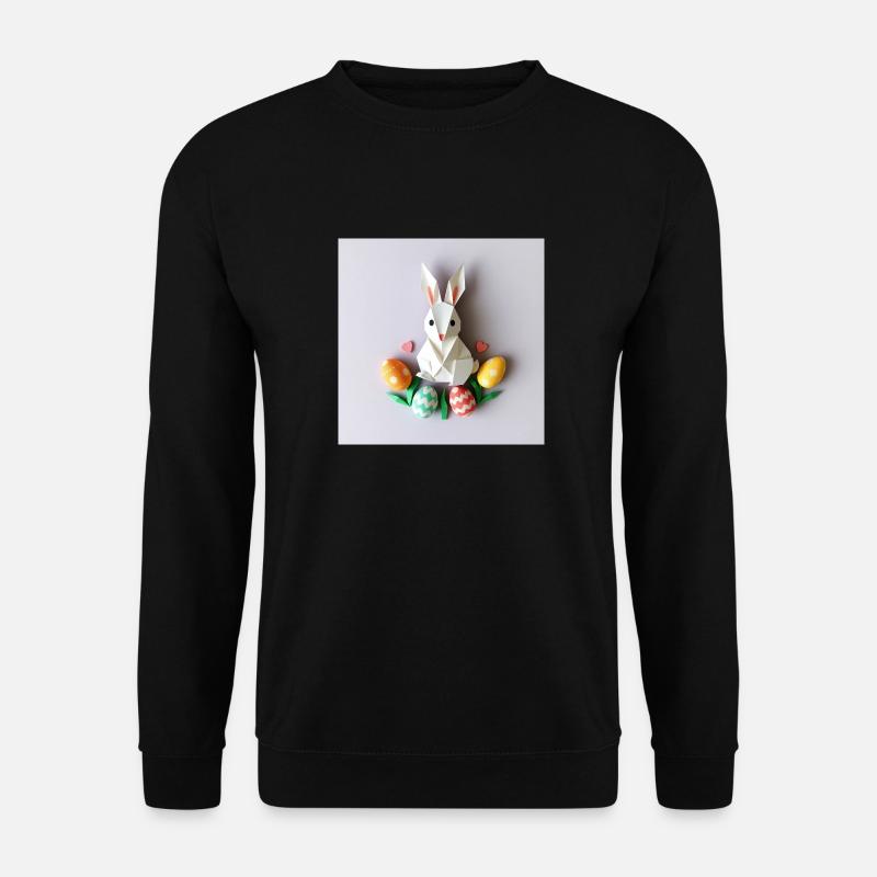 Das große Hasenhüpfen - Unisex Pullover - Schwarz