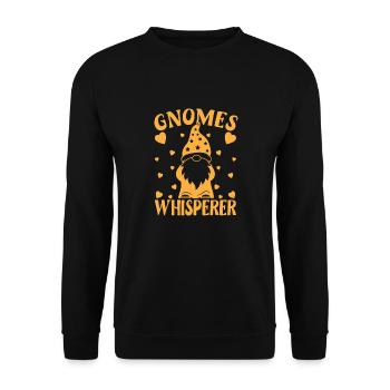 Garden Gnome Costume Gnomes Whisperer - Unisex Sweatshirt - black - Front - Alina (178cm) & Michal (187cm)