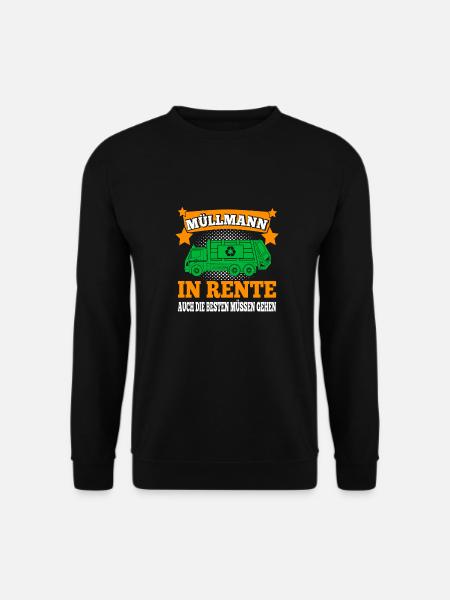 Müllmann In Rente Müllabfuhrauto Müllmann Rentner - Unisex Pullover - Schwarz