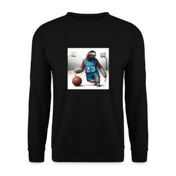 Paresseux Basket-ball Tramp 23 - Sweat-shirt Unisexe - noir - Devant - Alina (178cm) & Michal (187cm)