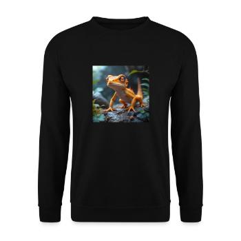 Gekkonius - Unisex Pullover - Schwarz - Vorne - Alina (178cm) & Michal (187cm)