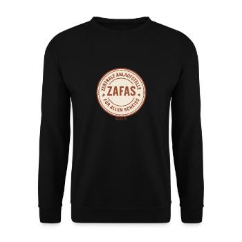 ZAFAS - Zentrale Anlaufstelle für jeden Scheiß - Unisex Pullover - Schwarz - Vorne - Alina (178cm) & Michal (187cm)
