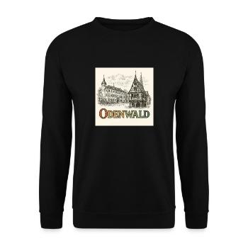 Schöner Odenwald - Unisex Pullover - Schwarz - Vorne - Alina (178cm) & Michal (187cm)