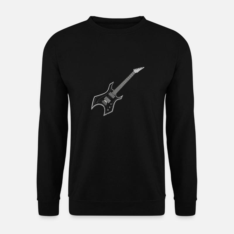 Heavy Metal Gitarre – Saiten aus Stahl - Unisex Pullover - Schwarz